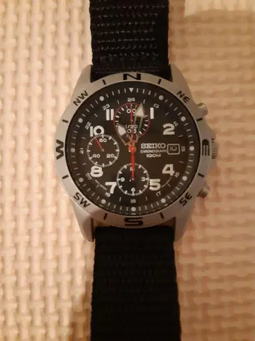 SEIKO 크로노그래프 손목시계 100m 방수 역수입