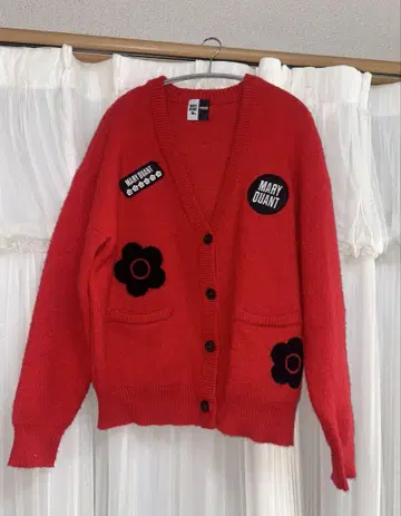 MARY QUANT PUBLUX 꽃무늬 가디건 긴팔
