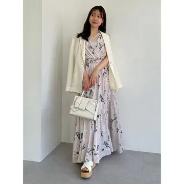 프레이 아이디 플라워 프린트 카슈쿨 원피스