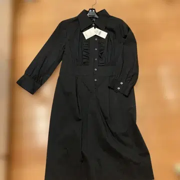 블랙 프릴 셔츠 원피스