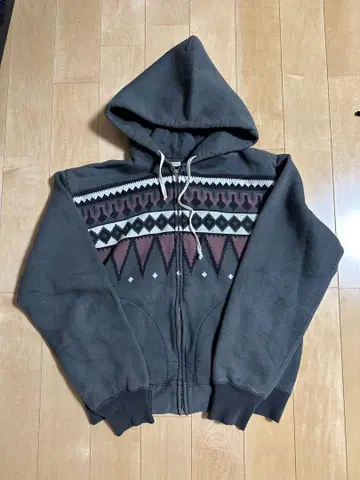 THE FLAT HEAD 지퍼 후드티 M 38-40