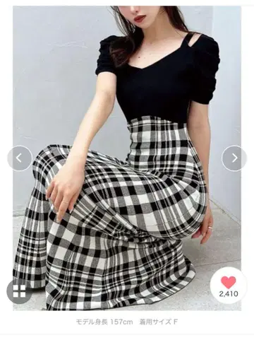 RESEXXY 숄더 오픈 머메이드 니트 원피스 블랙