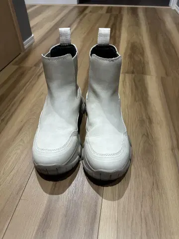 화이트 사이드 고어 부츠 통굽
