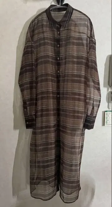 CREDONA 시어 롱 셔츠