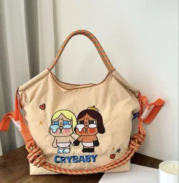 CRYBABY 에코백 베이지 숄더 포함