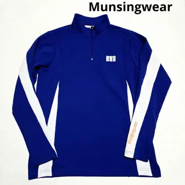 Munsingwear 남성용 골프웨어 하프 지퍼 모크넥 긴팔 셔츠