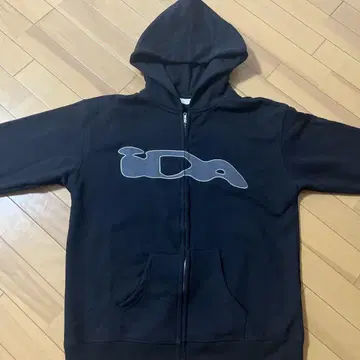 idasply Zip-up hoodie 후디 로고 프린트 후드티 블랙 M