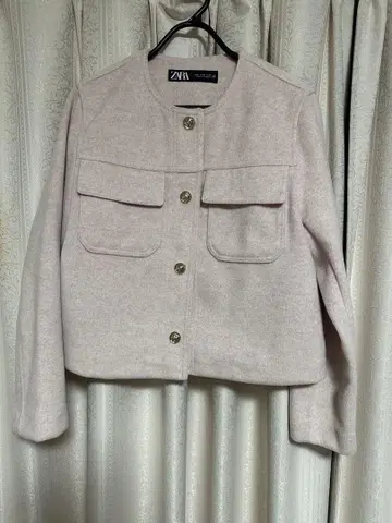 ZARA 노카라 자켓 핑크 M 사이즈