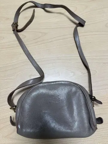가죽 숄더백 그레이 베이지