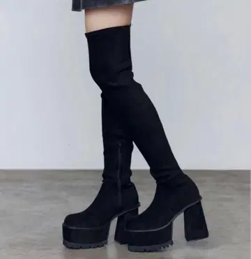EMODA 스퀘어 핏 롱 부츠