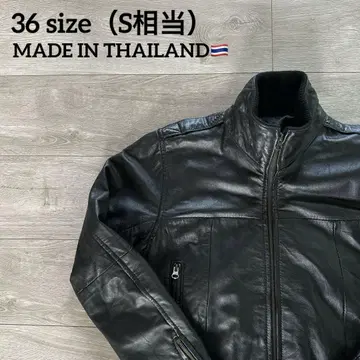 천연 가죽 소가죽 제뉴인 카우 가죽 라이더 자켓 36 S