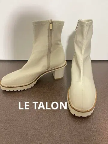 LE TALON 숏부츠 사이드 지퍼 트랙 밑창 통굽 24.5