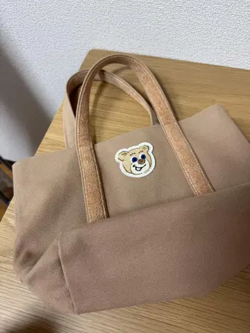 올드 테디 걸 와펜 토트백 (소) 베이지