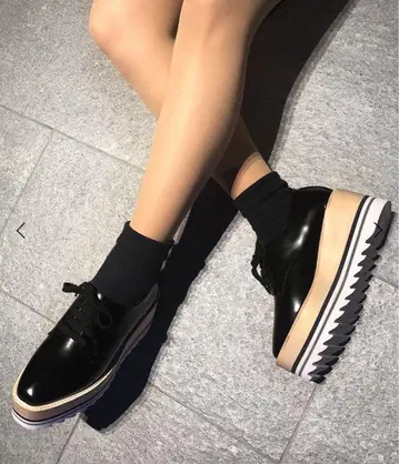 제프리 캠벨 샤크 밑창 통굽 레이스업 슈즈
