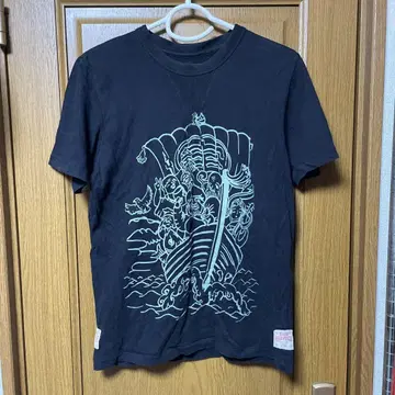Evisu 그래픽 프린트 T셔츠 블랙