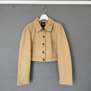 택 포함 새상품 ZARA 자라 숏 트렌치코트 S 크롭 기장