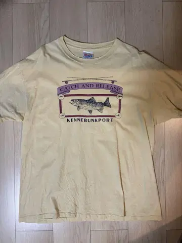 90s Hanes 물고기 피쉬 t셔츠 XL 싱글 스티치