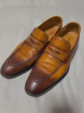 [ 레어 ] 마그나니 파티누 코인 로퍼 하프 안장 브라운 41