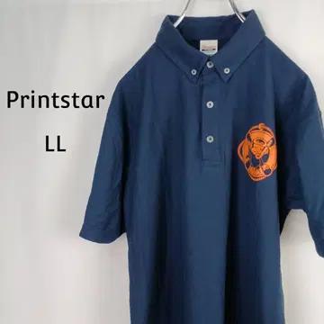 Printstar 우미자루 BRAVE HEARTS 피케 셔츠 LL 네이비