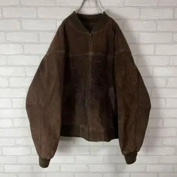 최고급! 빈티지 천연 가죽 a-2 스웨이드 숏 기장 가죽 자켓 브라운