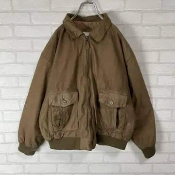 최고급! 빈티지 a-2 천연 가죽 숏 기장 오버 사이즈 가죽 자켓