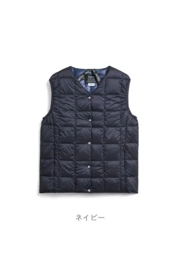 TAION V넥 버튼 이너 다운 베스트 여성용 M