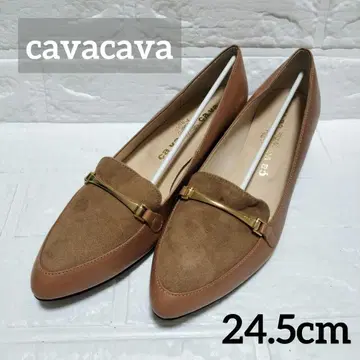 새상품 cavacava 펌프스 플랫 로퍼 가죽 24.5
