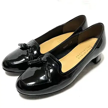 새상품급 MACKINTOSH 패턴트 레더 태슬 로퍼 22cm