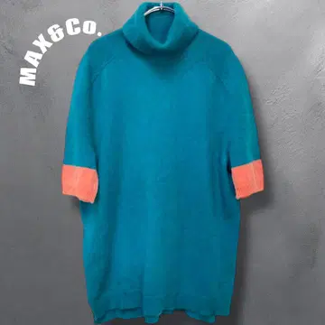 MAX&Co. 맥스앤코 캐시미어 100% 터틀 반팔 니트 L