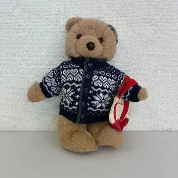 L.L.Bean Ellie Bear 봉제 인형 스웨터 곰과 토트백