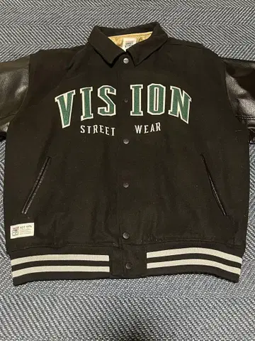VISION 바시티 자켓 블랙