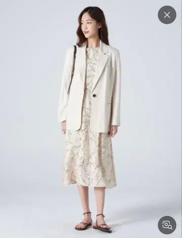 [한국 스타일 8seconds] 아이보리 린넨 자켓 라스트 1