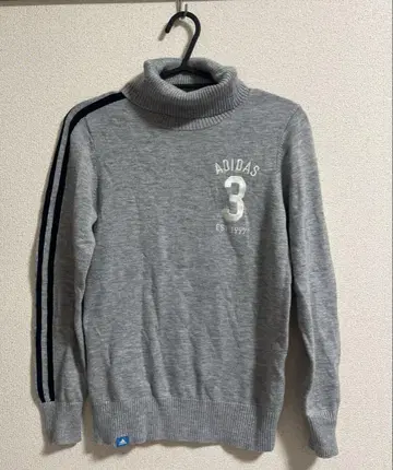 adidas 하이넥 니트 트레이닝복 그레이 골프웨어 S 사이즈