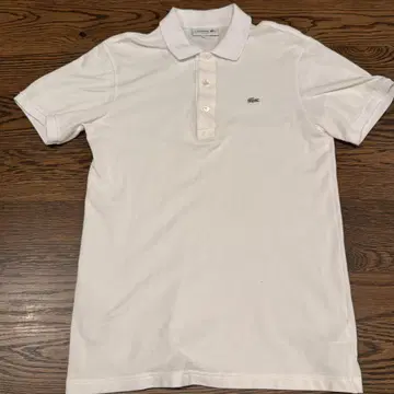 LACOSTE 화이트 피케 셔츠 슬림핏 ph441el 일본제