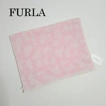 FURLA(훌라) 울 캐시미어 머플러 핑크 니트 계열 미사용