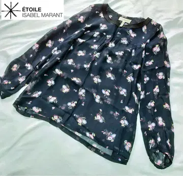TOILE ISABEL MARANT 꽃무늬 쉬폰 블라우스 실크 100%