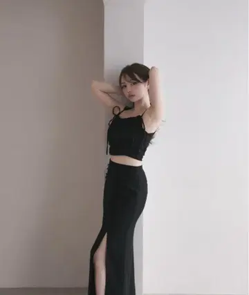 andmary Luna linen setup black 앤드마리