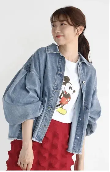 Vin 볼륨 슬리브 데님 자켓