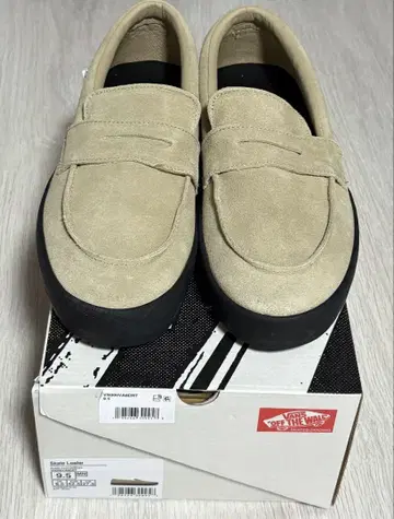 새상품 27.5cm VANS 베이지 스웨이드 스케이트 로퍼 스니커즈