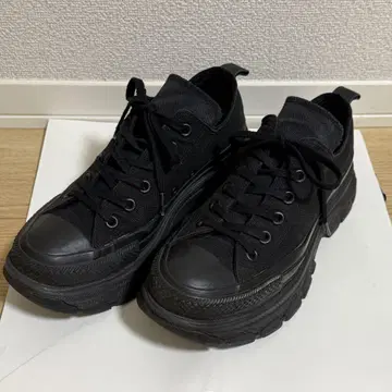 CONVERSE 블랙 스니커즈 25cm 통굽