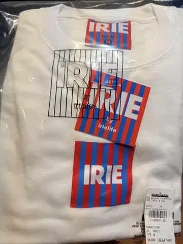 IRIE 화이트 T셔츠 M 사이즈 긴팔