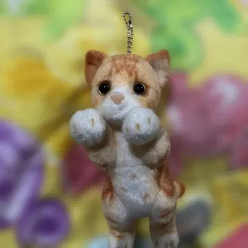 오렌지와 화이트 고양이 봉제 인형 본체