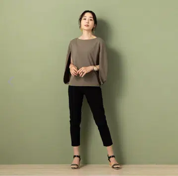 접촉 냉감 수분 흡수 속건성 슬랙스 블랙 64cm