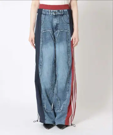 쓰리 포 타임 사이드 스위치 데님 팬츠