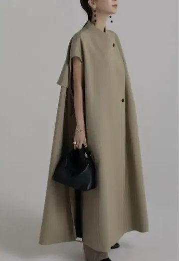 louren 볼륨 플레어 트렌치 코트