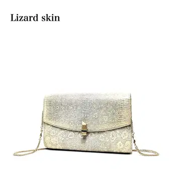 [ 새상품급 ] Lizard skin 리자드 도마뱀 가죽/체인/숄더백