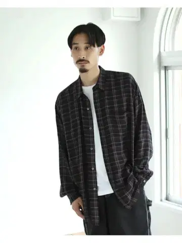 BEAMS / 이지 핏 체크 셔츠