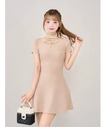 아메스리 레이스 수플레 니트 원피스