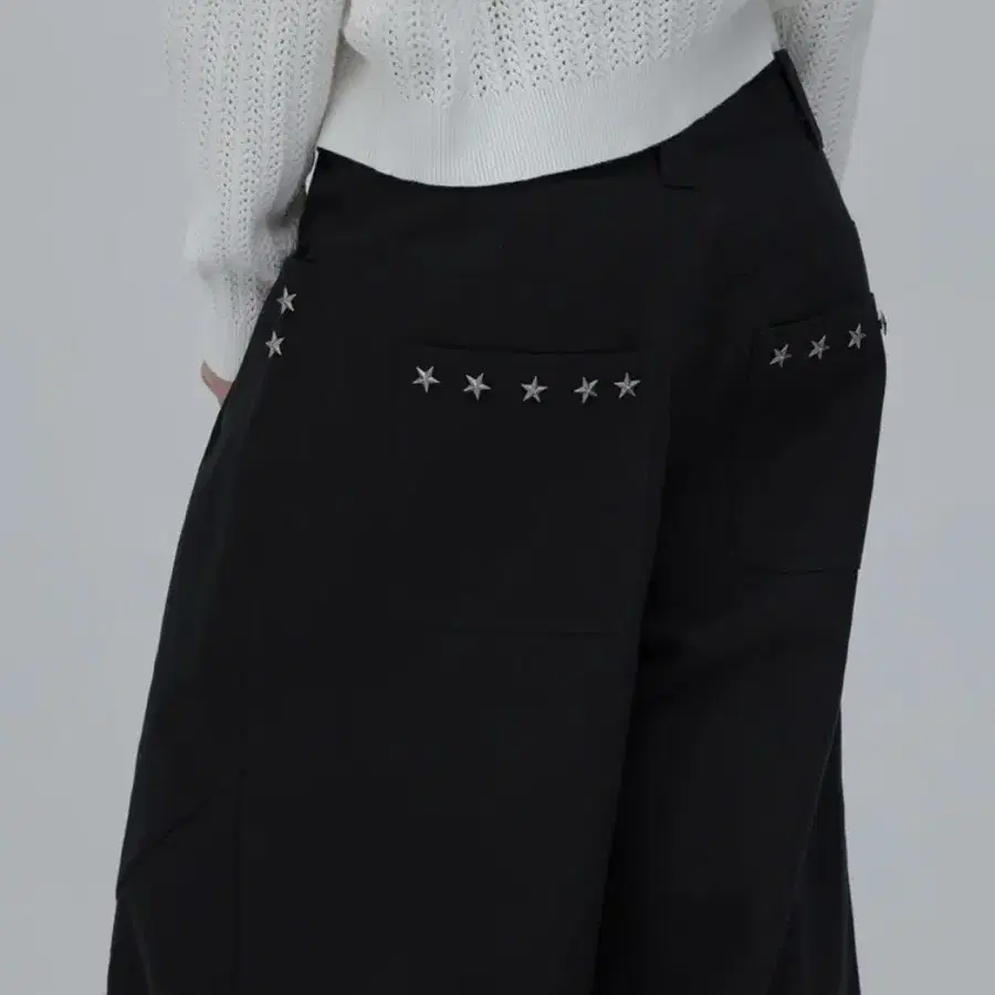 アーカム Multi Studded Cotton Pants ( Black ) AAKAM Multi Studded