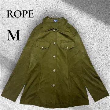 ROPE' 로페 페이크 스웨이드 셔츠 자켓 아우터 카키 M